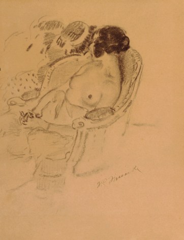 Woman Seated  Charcoal on paper 10 1/2 &times; 8 1/2 inches