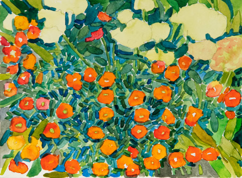 Pamela Sztybel (American, b. 1956) Flowers 2, 2020    Watercolor on paper 9 x 12 in. (22.9 x 30.5 cm)