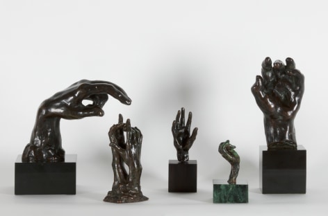August Rodin, 5 bronze sculptures of hands