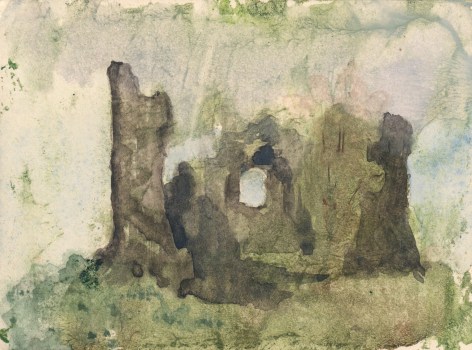 Study of Ruins, 1870-76    Gouache on paper 3 1/2 x 4 11/16 inches