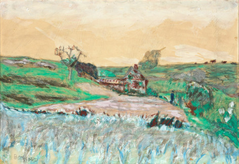 Pierre Bonnard   Maison dans la Vallee, c. 1922  Watercolor, oil, gouache and pencil 11 x 15 3/8 inches