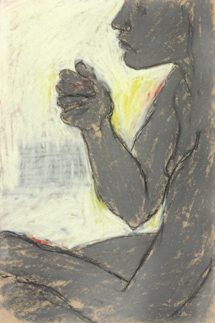 George Segal, Untitled Series VII #3 (Seated Brown Nude), 1965    Pastel on paper 20 x 18 inches