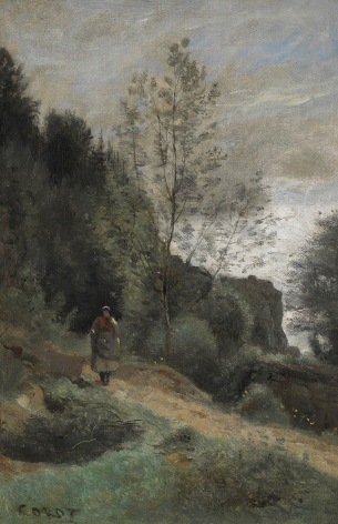 Jean-Baptiste-Camille Corot, Peasant on a Country Path, 1850-55