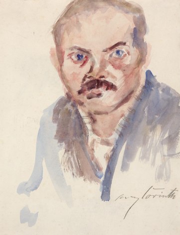 Lovis Corinth  Self-Portrait, c. 1916  ​ Watercolor on paper, verso pencil 28 x 21 1/2 in.