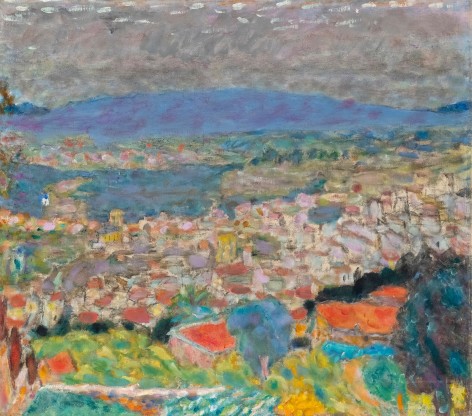 Vue Panoramique du Cannet, c. 1930    Oil on canvas 19 x 21 1/4 inches