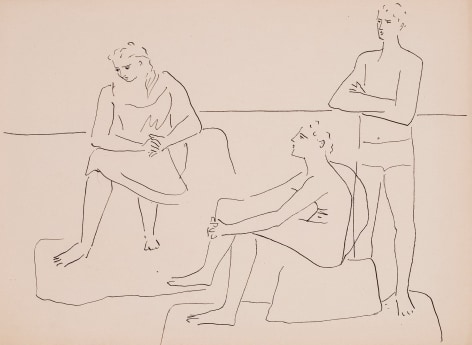 Pablo Picasso Femme et deux hommes sur la plage, 1923