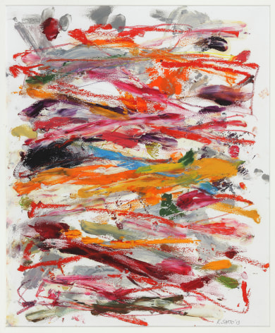 Kikuo Saito, Untitled #230, 2013    Oil and crayon on paper 15 7/8 x 13 inches