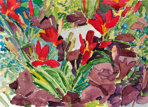 Pamela Sztybel (American, b. 1956) Flowers 1, 2020    Watercolor on paper 9 x 12 in. (22.9 x 30.5 cm)