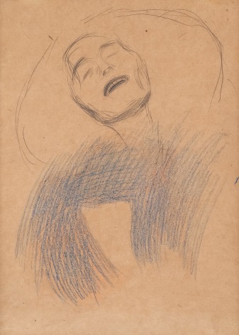 Gustav Klimt Head of a Woman, Study for the Beethoven Frieze, 1901