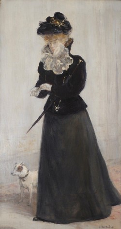 Jean-Francois Raffaelli&nbsp; El&eacute;gante au chien, c. 1890