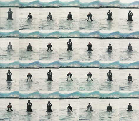 Song Dong, (b.1966), Stamping the Water&nbsp;印水1996Photograph&nbsp;摄影Set of 36, 23 5/8 x 15 3/4 in each (共36件， 每件60 x 40 cm)