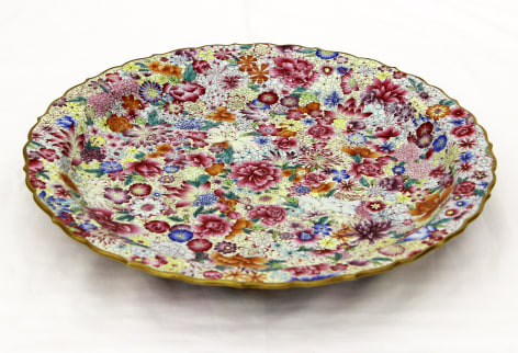 Plate with Flowers 珐琅彩花卉纹盘, 2014