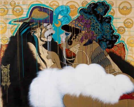 Majesty, 2011 Acrylic, pen, ink, marker and graphite on wood panel