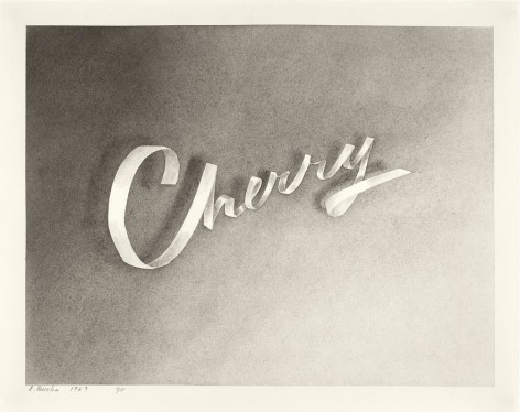Cherry, 1967 Gunpowder on paper