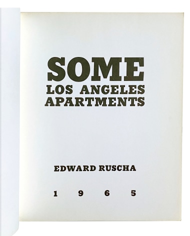 Ed Ruscha, Some Los Angeles Apartments, Alternate Projects