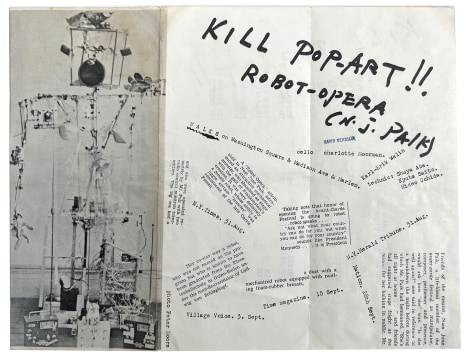 Nam June Paik Kill Pop-Art! Robot-Opera (N.J. Paik), Alternate Projects
