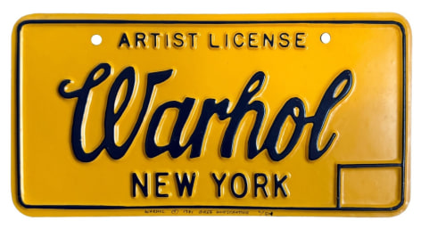 Greg Constantine Artist License Plate Series: Warhol, Alternate Projeccts