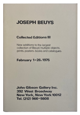 Joseph Beuys: Collected Editions III,, Alternate Projects