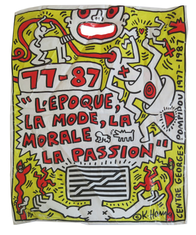 Keith Haring, L&rsquo;EPOQUE, LA MODE, LA MORALE, LA PASSION plastic shopping bag, Alternate Projects