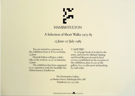 Hamish Fulton, 100 Walks, Alternate Projects