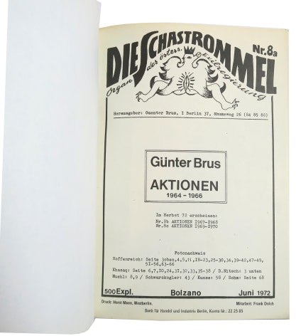 G&uuml;nter Brus Die Schastrommel No. 8a, Alternate Projects