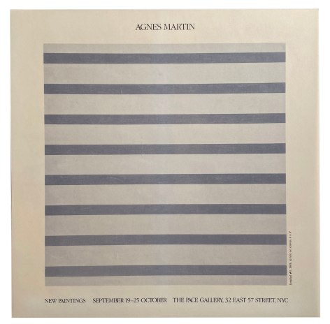 Agnes Martin · Posters As Announcements 1963-1995