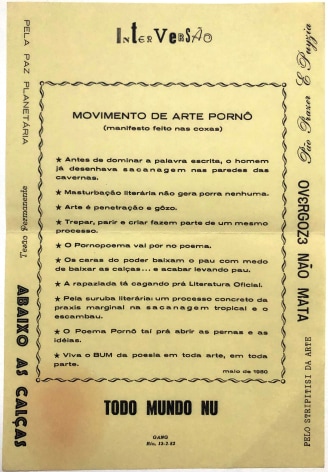 Manifesto of the Movimento de Arte Pornô