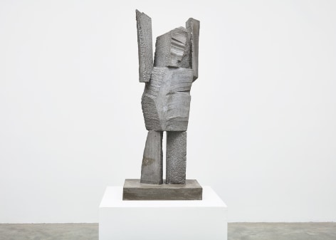 Gimhongsok (b. 1964), Surrender - King, 2018, High-strength grout cement, Sculpture, 40.94 x 15.75 x 11.81 inches, 104 x 40 x 30 cm Edition 1/3, 2AP, Gimhongsok: Dwarf, Dust, Doubt at Tina Kim Gallery