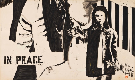 In Peace, 1968. Ink on paper.&nbsp;32 x 53 3/8 inches&nbsp;(81 x 135.5&nbsp; cm)
