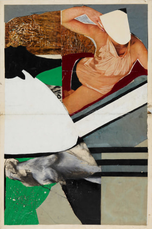 Untitled, c. 1960s.&nbsp;Acrylic, ink, paper and magazine collage on paper.&nbsp;34.84 x 22.44 inches&nbsp;(88.5 x 57 cm)