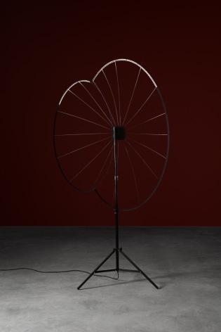 One Becoming Two, 2015 Steel, LED lights, light stand 88.19 x 54.33 x 32.28 inches 224 x 138 x 82 cm Dimensions variable, &nbsp;