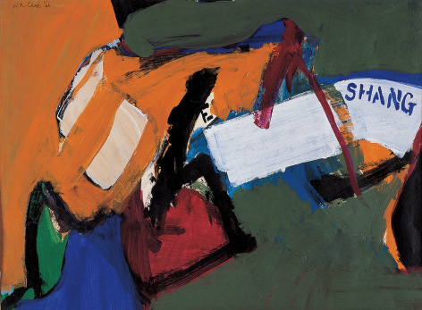 Shang,&nbsp;1966.&nbsp;Acrylic and paper mounted on canvas.&nbsp;16 3/4 x 22 1/2 inches&nbsp;(42.5 x 57 cm)