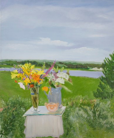 Lizzie's Flowers in a Landscape