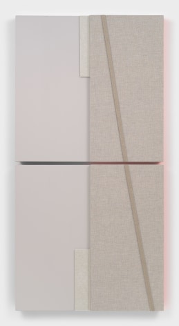 Fractured Extension / Broken Time, 2021, Acoustic panel, architectural felt, and acrylic on canvas in 2 parts