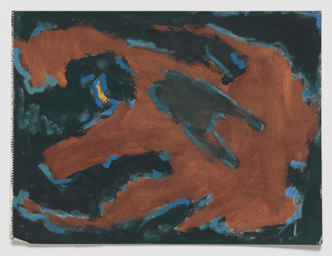 Betty Parsons, Train From Palm Beach, 1961, Gouache on paper, 18 x 23 3/4 in (45.7 x 60.3 cm)