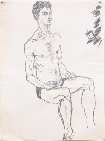 Self Portrait II, 1979, Graphite on paper