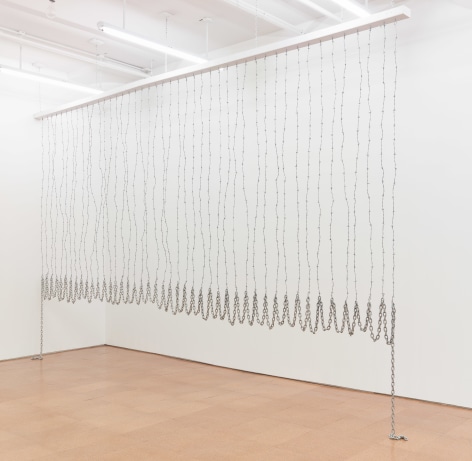 Curtain for William and Peter, 1969/2012, Barbed wire and chain