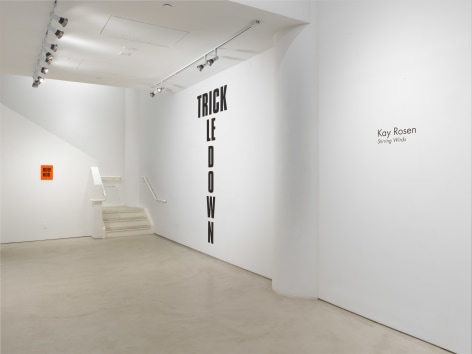 Kay Rosen: Stirring&nbsp;Wirds,&nbsp;installation view, Alexander Gray Associates (2018)