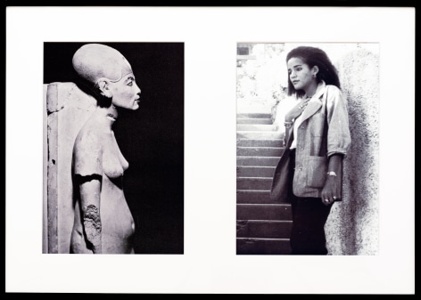 Miscegenated Family Album (Cross Generational), L: Nefertiti, the last image; R: Devonia&#039;s youngest daughter, Kimberley, 1980/1994, Cibachrome prints, 26h x 37w in (66.04h x 93.98w cm)