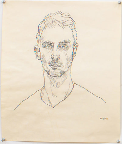 Self Portrait, 1991, Graphite on paper