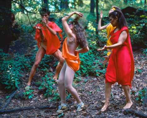 Rivers, First Draft: The Debauchees dance in place, and the Woman in Red catches up to them, 1982/2015, Digital C-print in 48 parts,&nbsp;16h x 20w in (40.64h x 50.80w cm)
