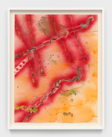 Untitled, c. 1974, Watercolor and ink on paper, 25 1/2 x 19 1/2 in (64.8 x 49.5 cm) 28 1/2 x 22 3/4 x 1 5/8 in framed (72.4 x 57.8 x 4.1 cm framed)
