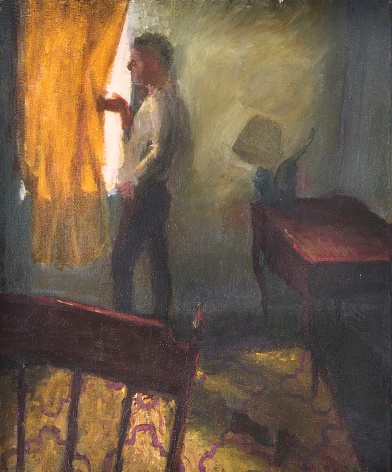Falling Lamp, 1987, Oil on canvas