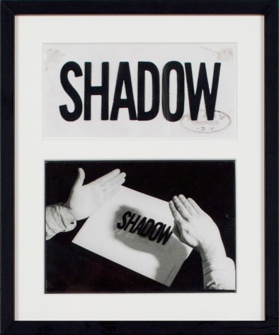 Valie Export, Shadow, 1970, Silver gelatin vintage print and transparent paper