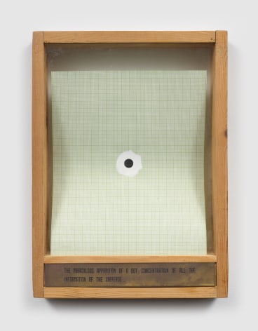 The Miraculous Apparition of a Dot; Concentration of all the Information of the Universe, 1974, Mixed media