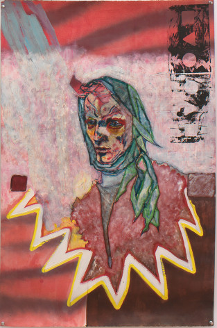 Self Portrait as Punch, 1981, Mixed Media On Paper