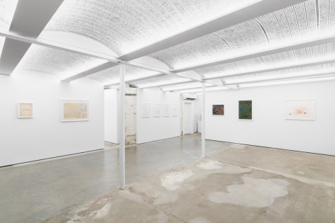 Installation view: A sheet of paper casts a shadow. Alexander Gray Associates, Germantown, 2022