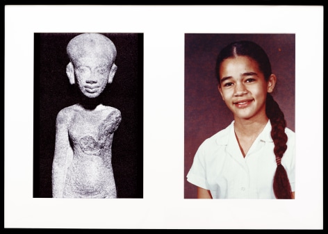 Miscegenated Family Album (Young Princesses), L: Nefertiti&#039;s daughter, Ankhesenpaaten; R: Devonia&#039;s daughter, Candace, 1980/1994, Cibachrome prints, 26h x 37w in (66.04h x 93.98w cm)