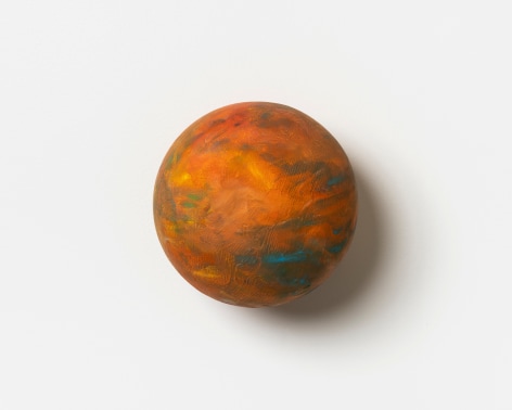 Untitled (Ball), 2023 Oil on steel 6 in. in diameter