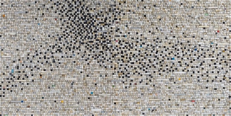 Contact, 2021 Discarded keys from computer keyboards 48 x 96 inches